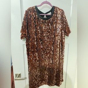 Anthropologie Plus Sequin and Velvet dress
